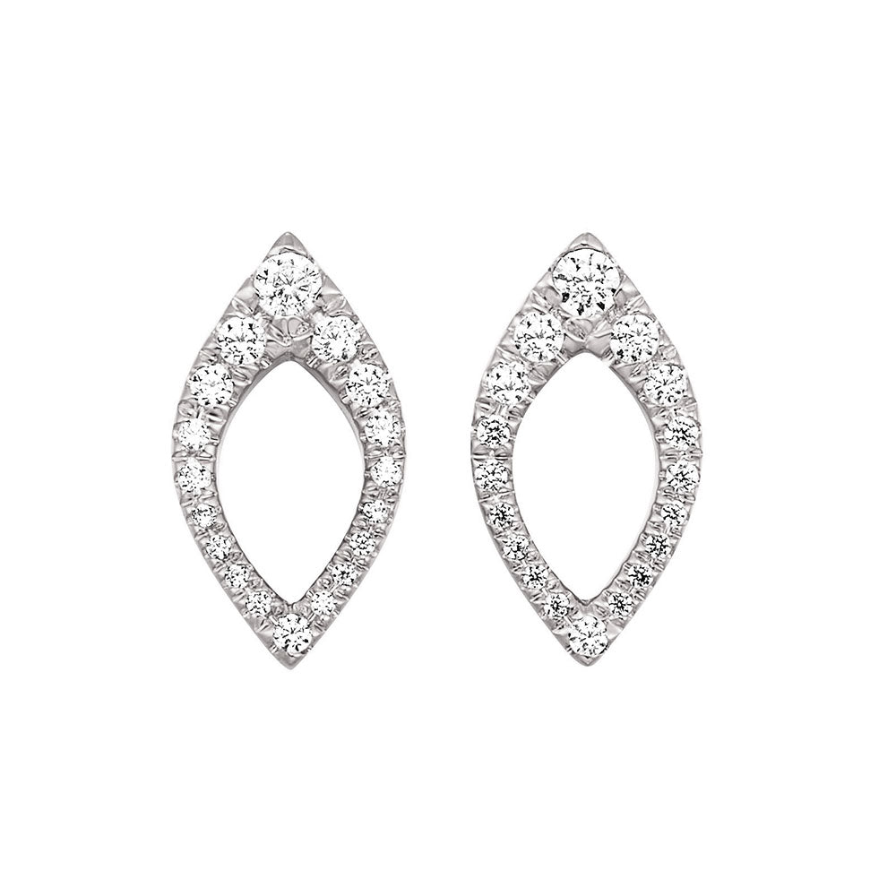 14Kt White Gold Diamond 1/4Ctw Earring