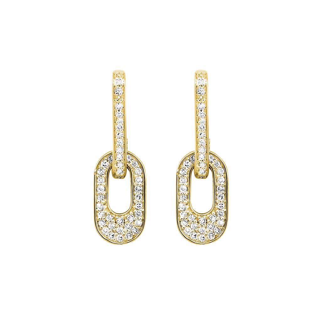 10Kt Yellow Gold Diamond 1/3Ctw Earring