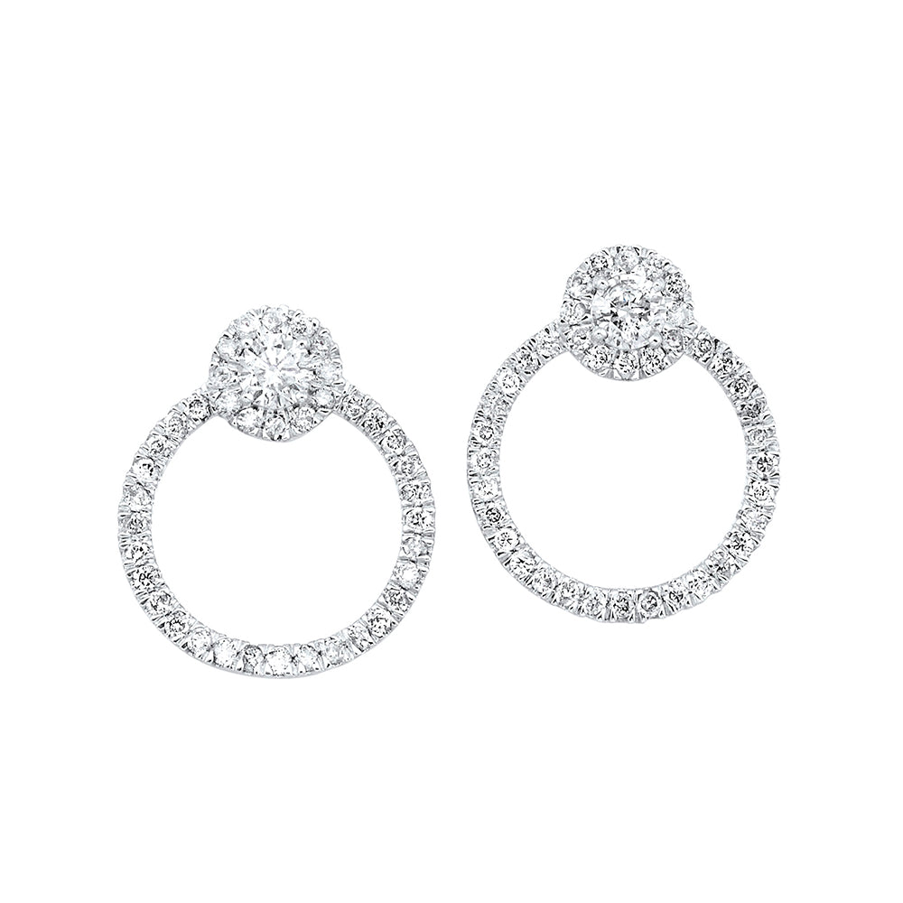 14Kt White Gold Diamond 3/8Ctw Earring