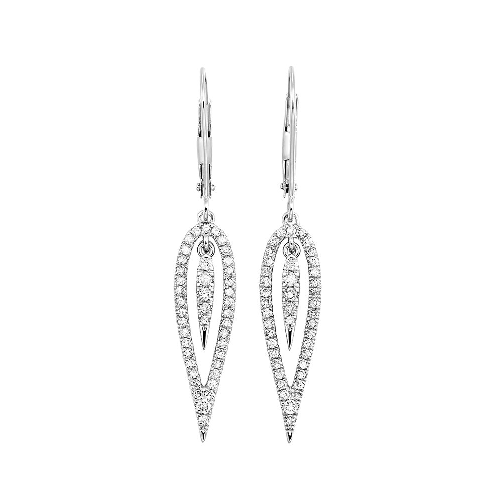 14Kt White Gold Diamond 1/2Ctw Earring