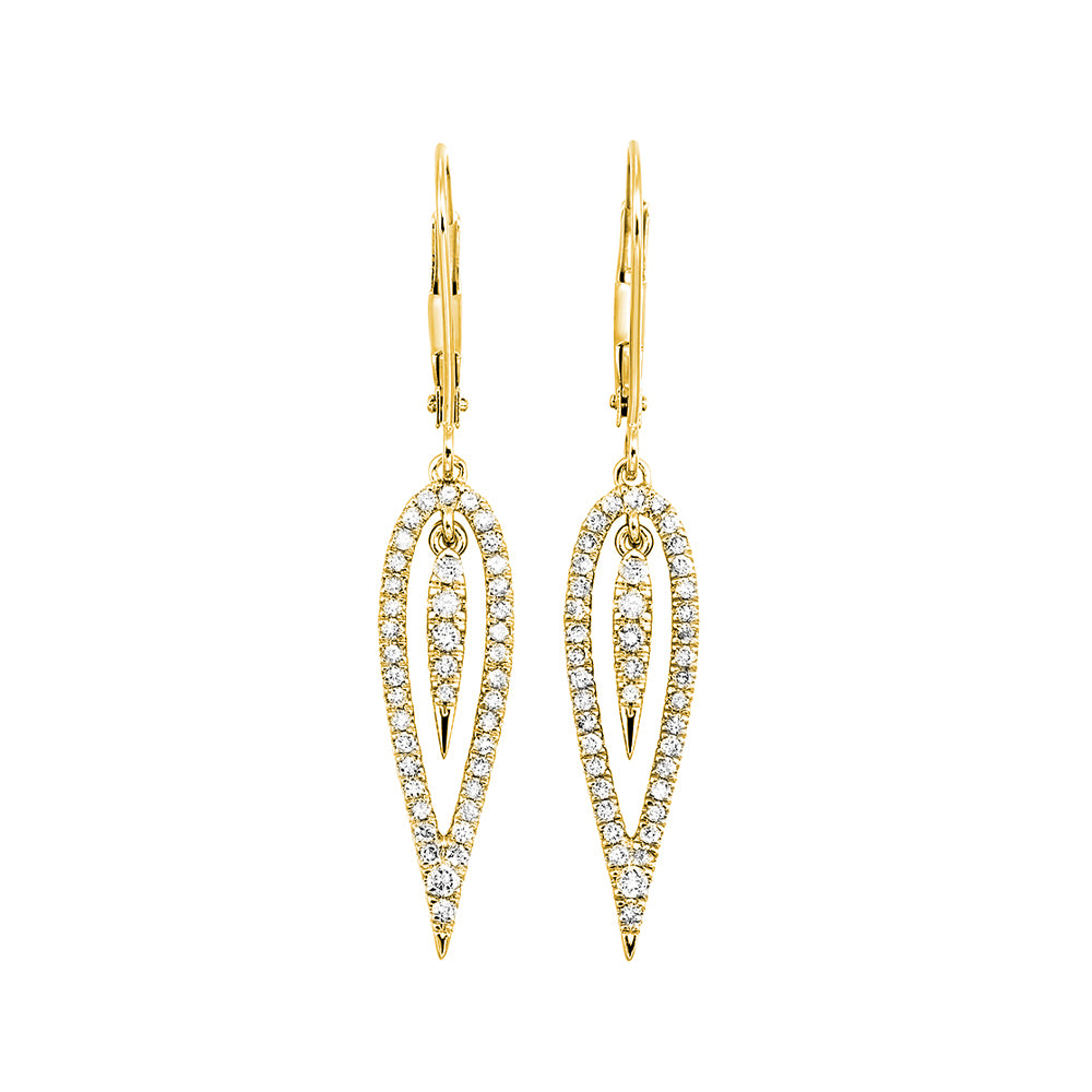 14Kt Yellow Gold Diamond 1/2Ctw Earring