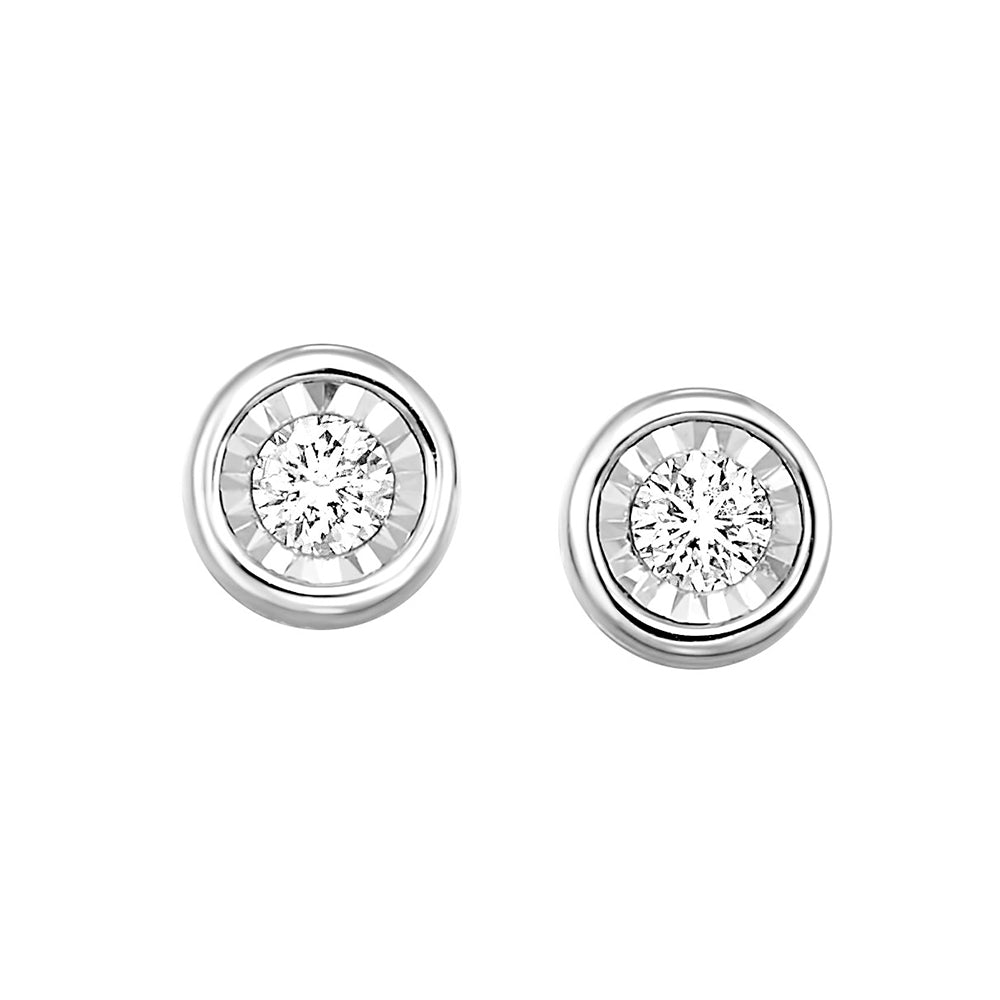 14Kt White Gold Diamond 1/6Ctw Earring