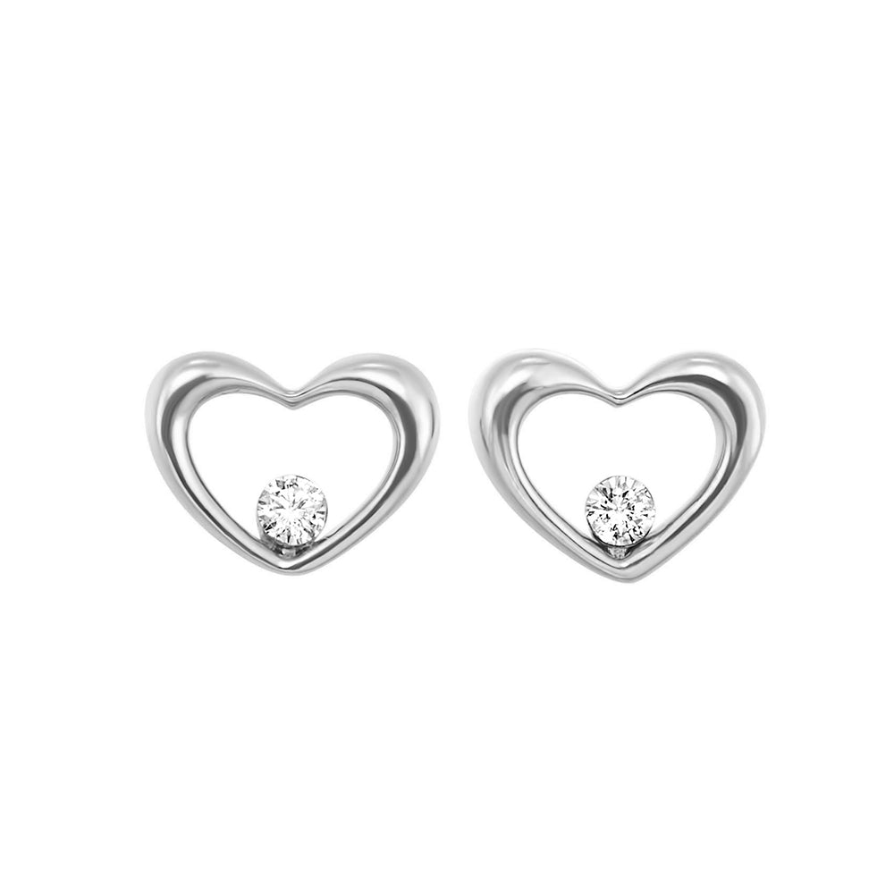 10Kt White Gold Diamond 1/20Ctw Earring