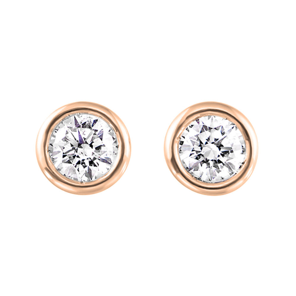 14Kt Rose Gold Diamond 1/4Ctw Earring