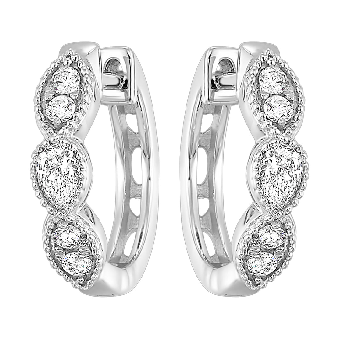 14Kt White Gold Diamond 3/8Ctw Earring