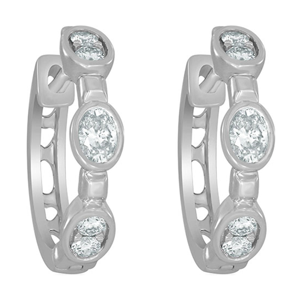 14Kt White Gold Diamond 1/3Ctw Earring