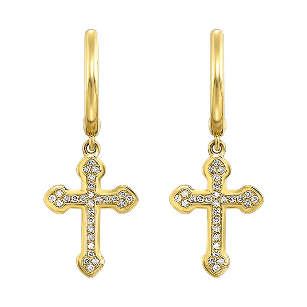 14Kt Yellow Gold Diamond 1/20Ctw Earring