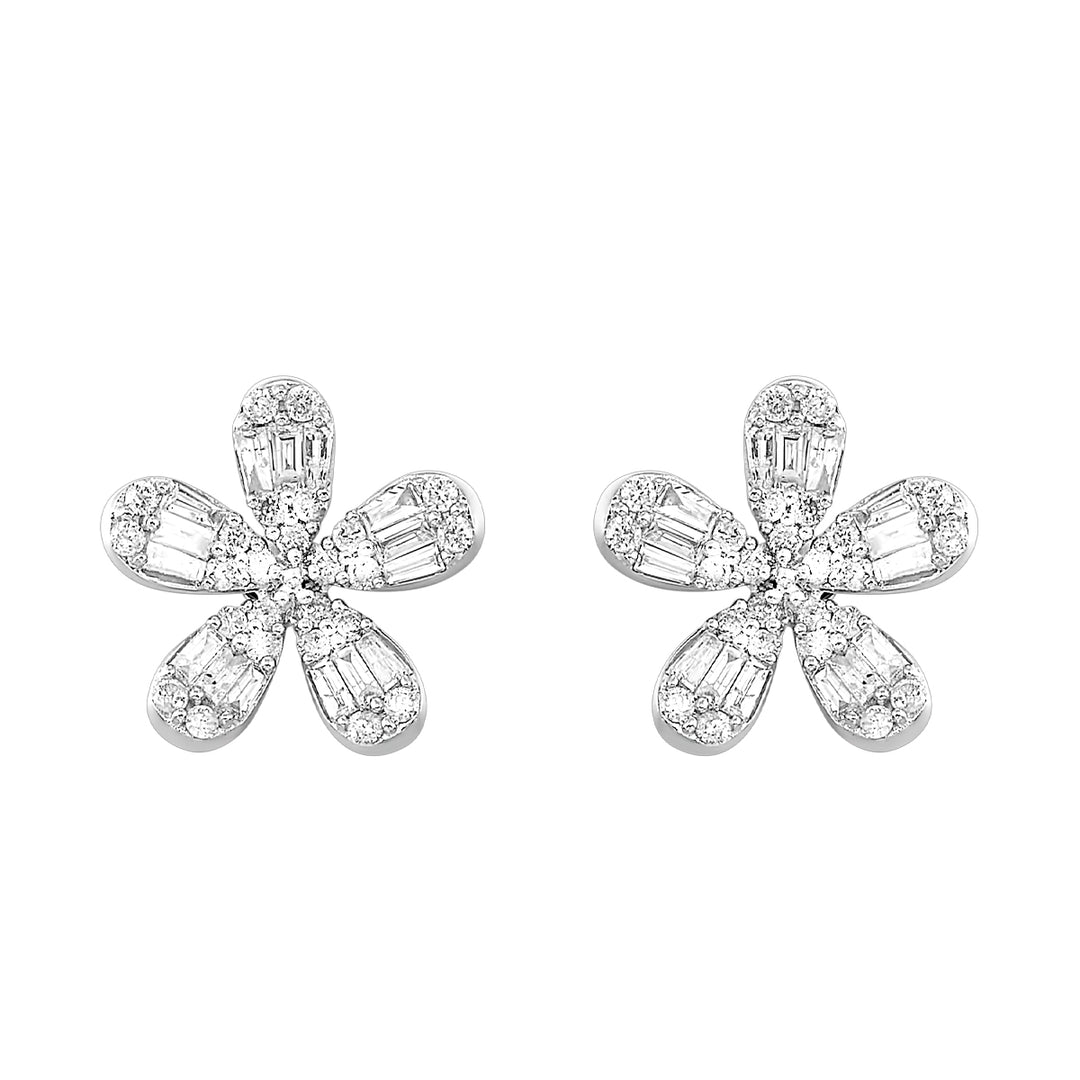 10Kt White Gold Diamond 1/2Ctw Earring