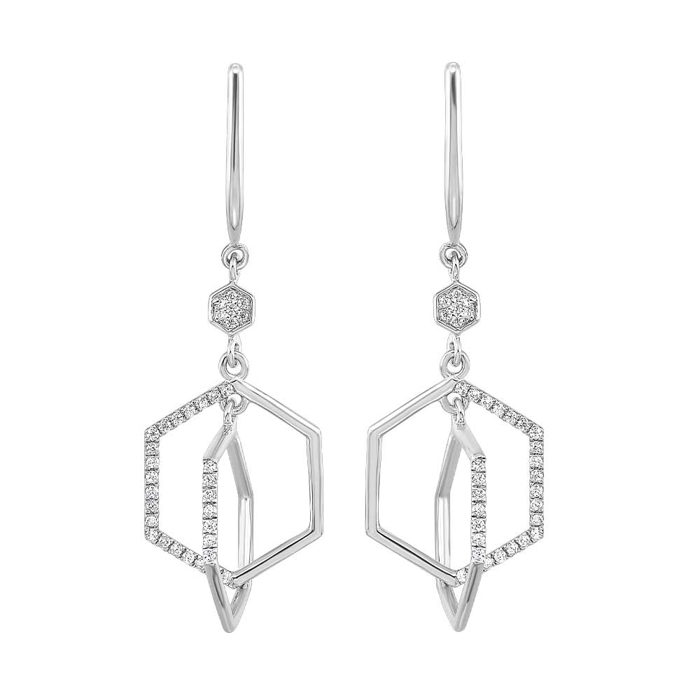 10Kt White Gold Diamond 1/4Ctw Earring