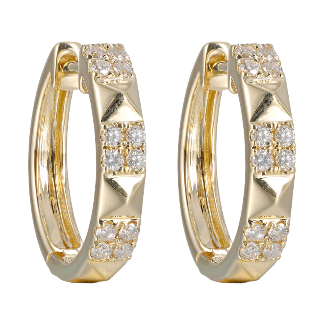 14Kt Yellow Gold Diamond 1/3Ctw Earring