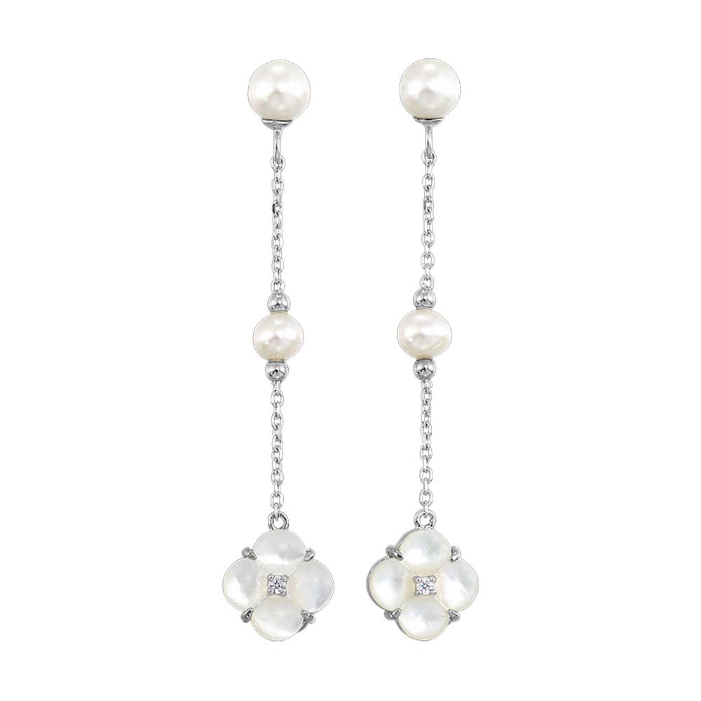 Silver Pearl Earring