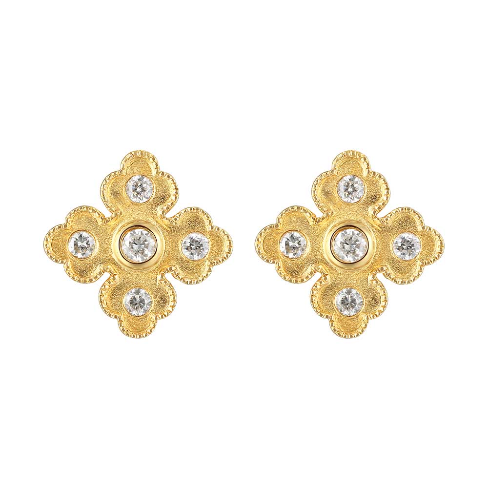 14Kt Yellow Gold Diamond 1/4Ctw Earring