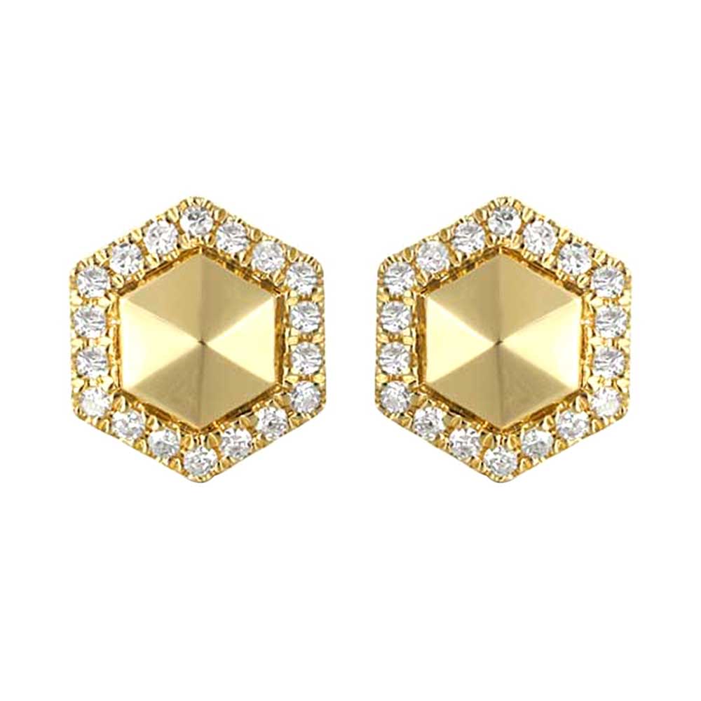 14Kt Yellow Gold Diamond 1/4Ctw Earring