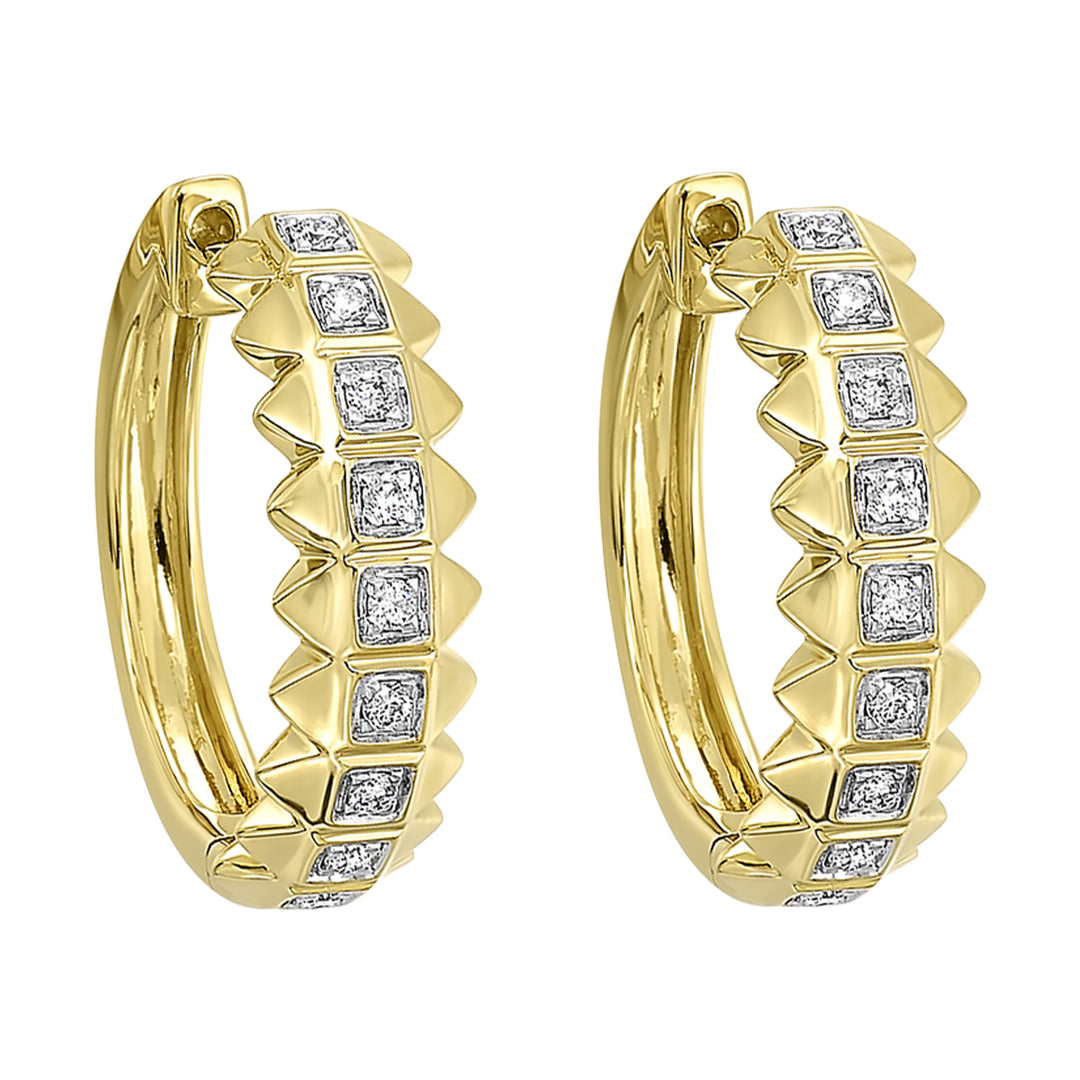 14Kt Yellow Gold Diamond 1/5Ctw Earring