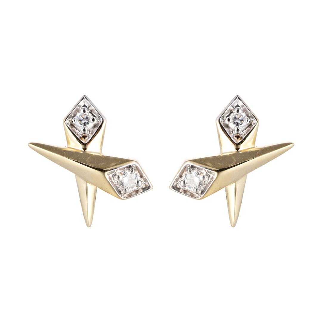 14Kt Yellow Gold Diamond 1/10Ctw Earring