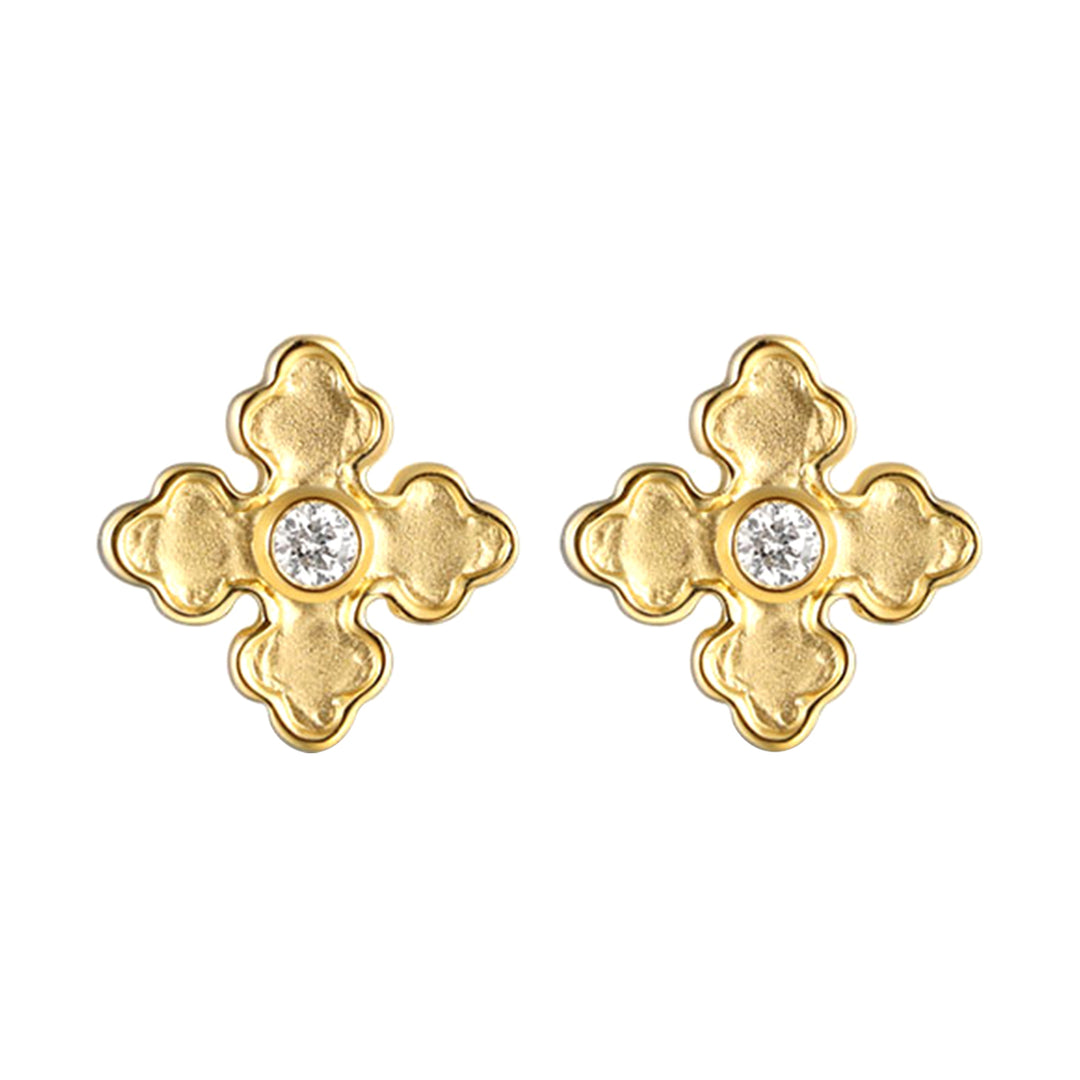 14Kt Yellow Gold Diamond 1/20Ctw Earring