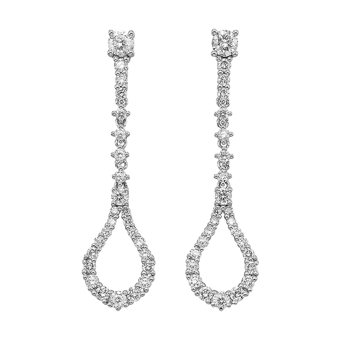 14Kt White Gold Diamond 3/4Ctw Earring