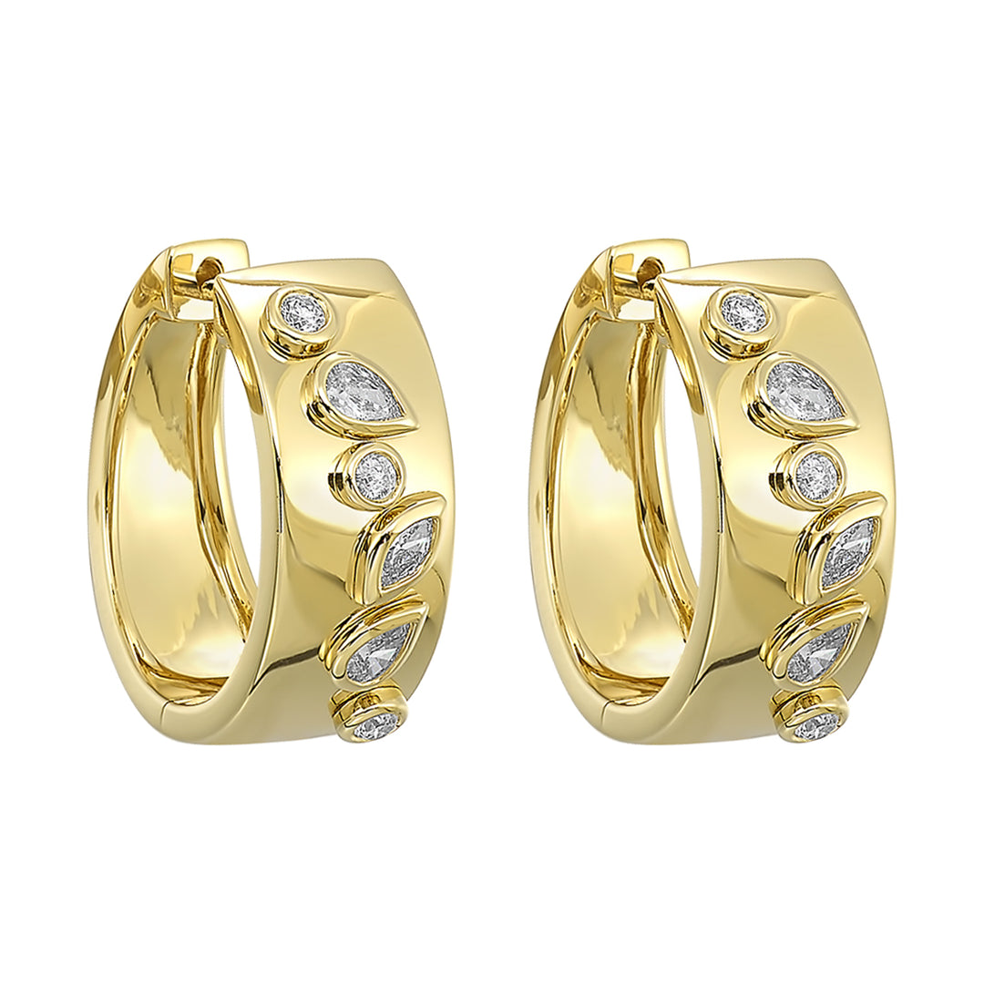 14Kt Yellow Gold Diamond 1/3Ctw Earring