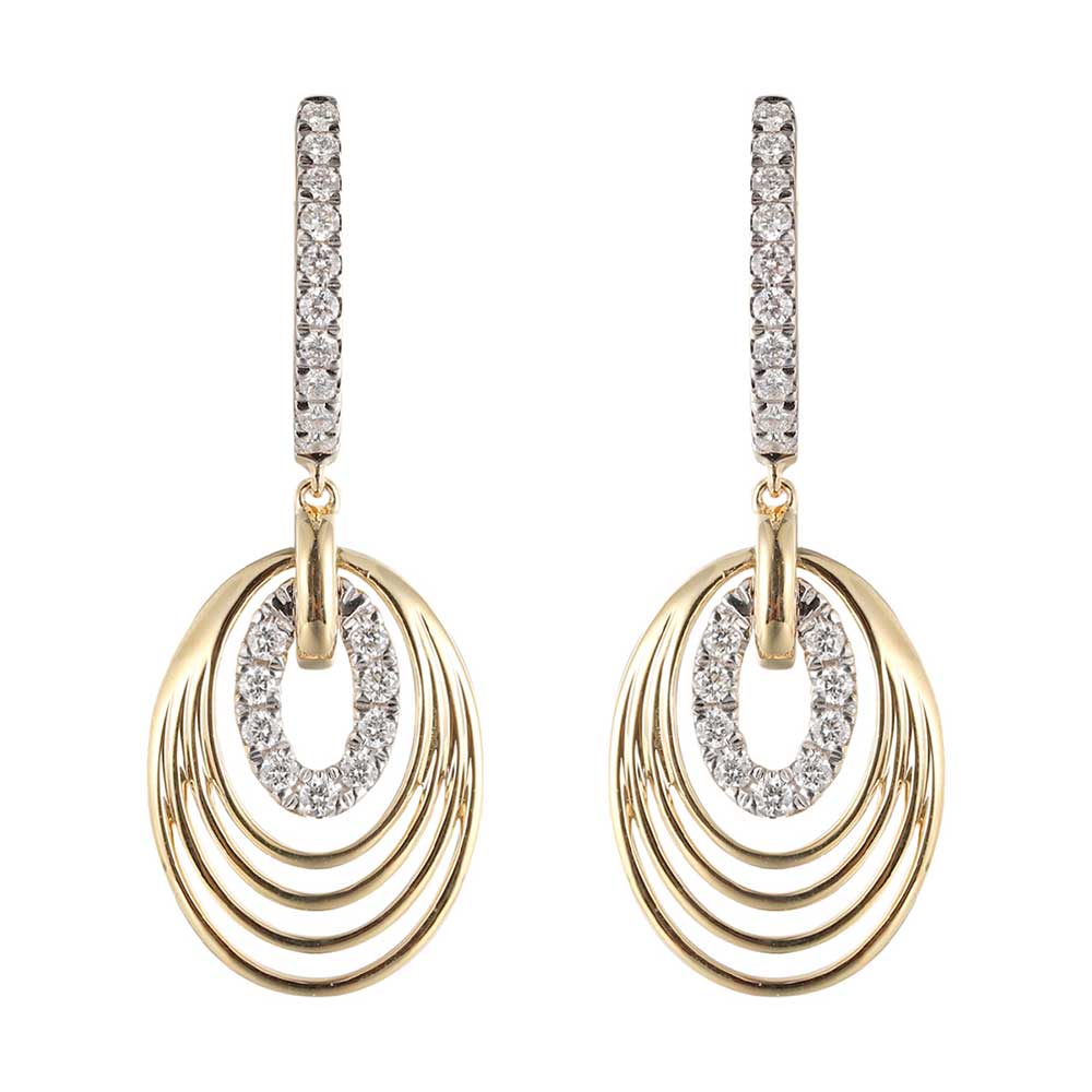 14Kt Yellow Gold Diamond 1/3Ctw Earring