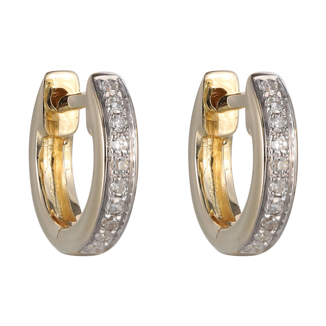 14Kt Yellow Gold Diamond 1/20Ctw Earring