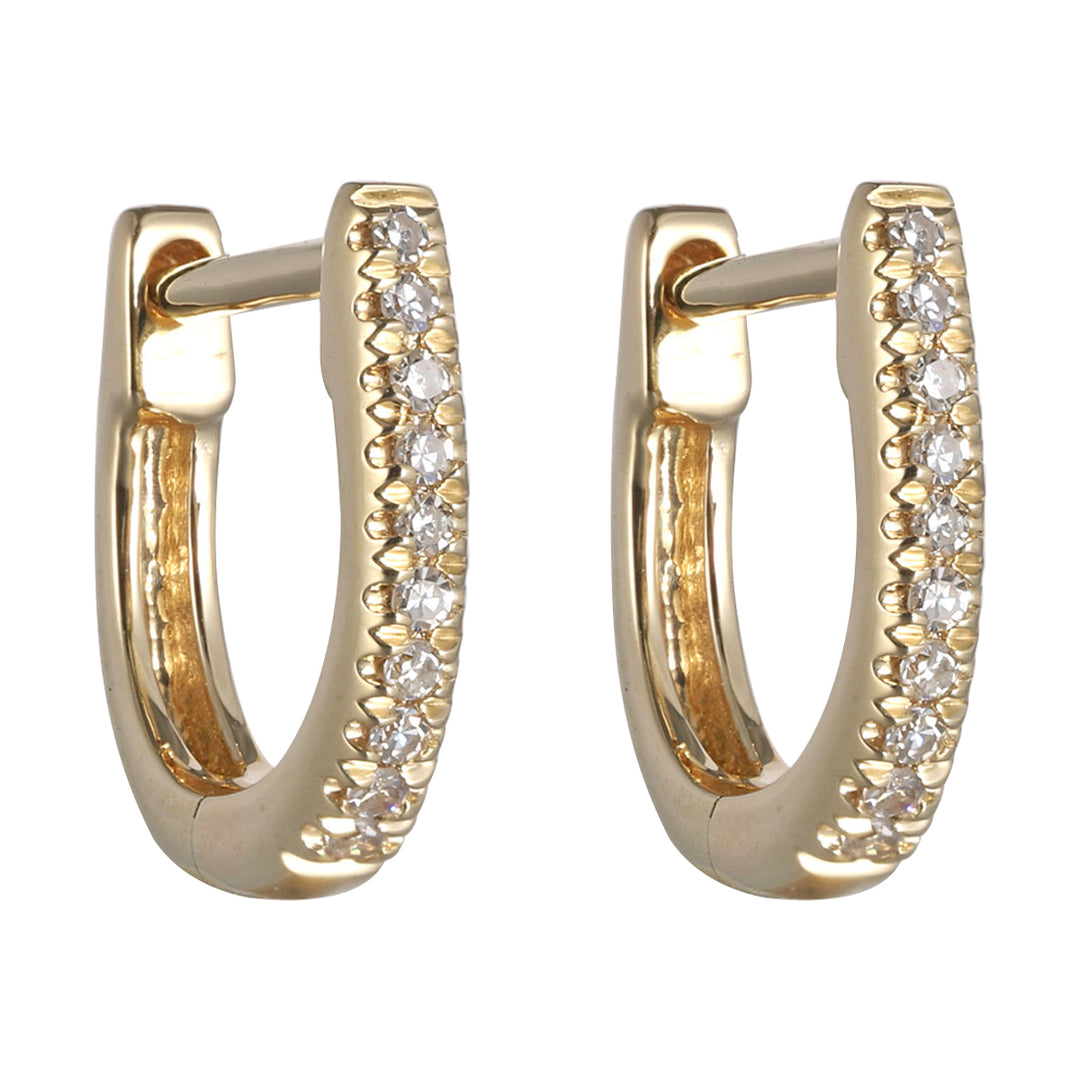 14Kt Yellow Gold Diamond 1/20Ctw Earring