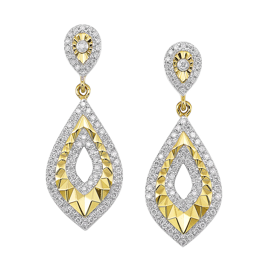 14Kt Yellow Gold Diamond 1/3Ctw Earring