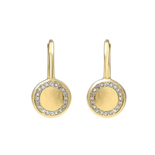 14Kt Yellow Gold Diamond 1/8Ctw Earring