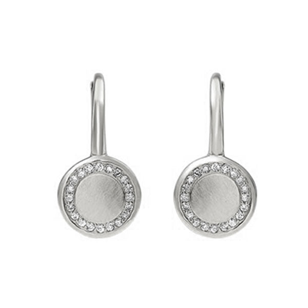 10Kt White Gold Diamond 1/8Ctw Earring