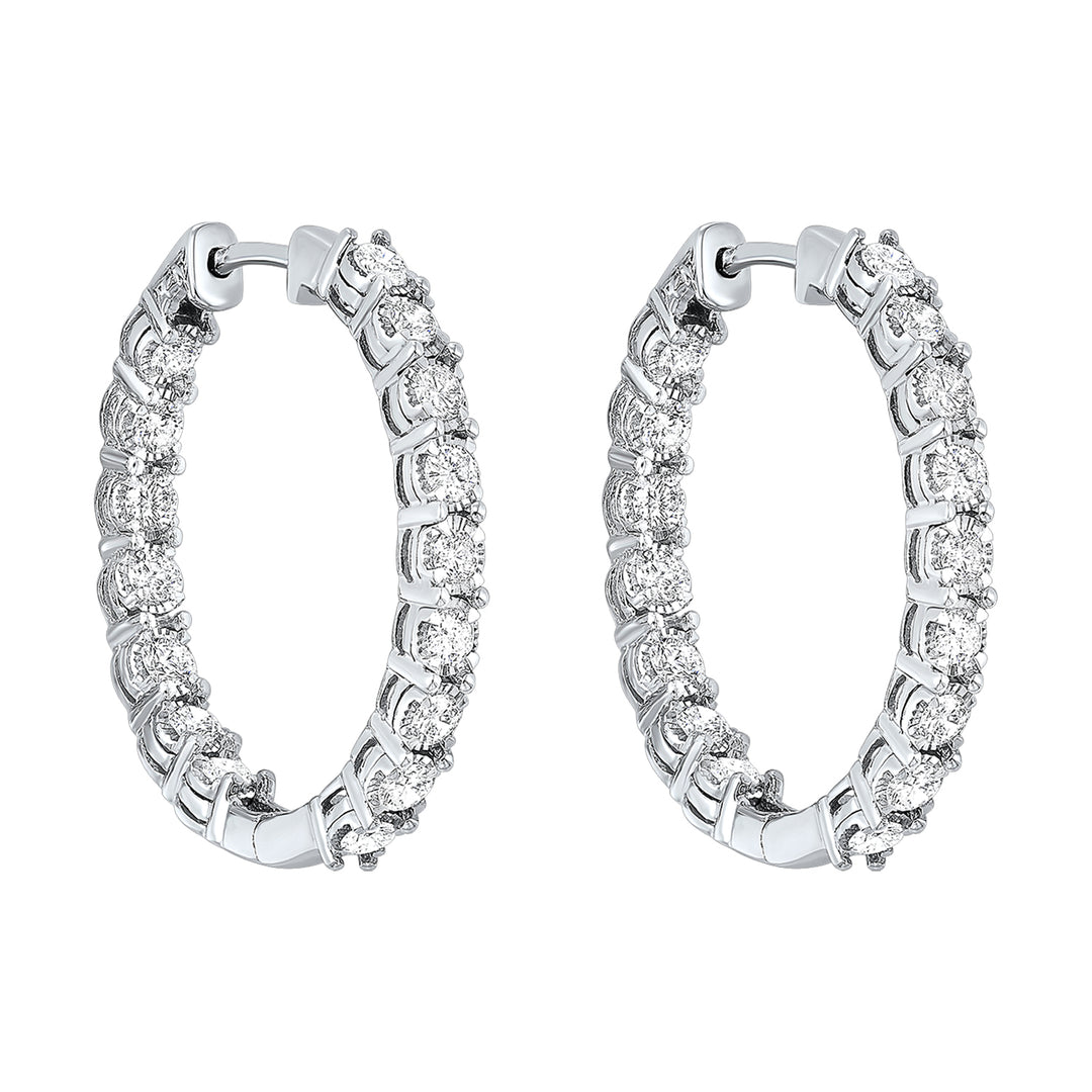 14Kt White Gold Diamond 2Ctw Earring