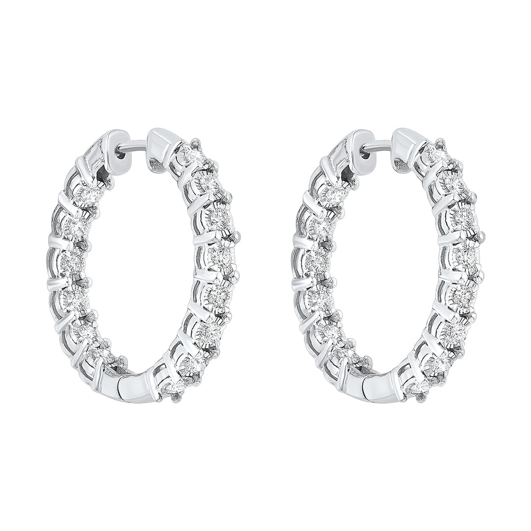 14Kt White Gold Diamond 1Ctw Earring