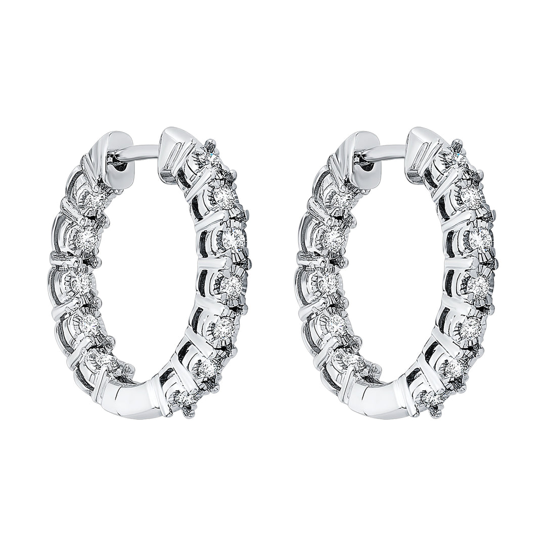 14Kt White Gold Diamond 1/2Ctw Earring