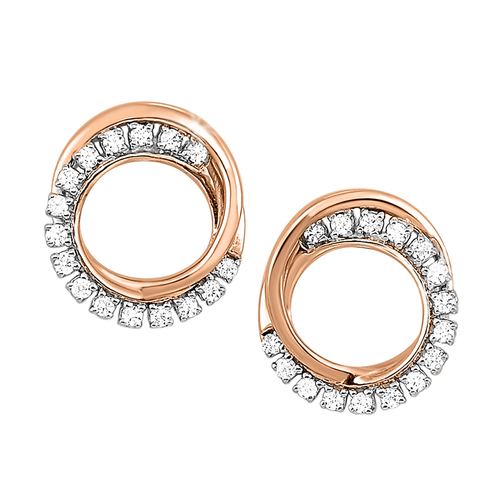 10Kt Rose Gold Diamond 1/6Ctw Earring