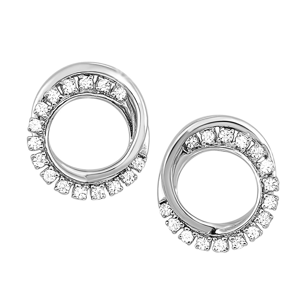 10Kt White Gold Diamond 1/6Ctw Earring