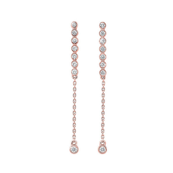 14Kt Rose Gold Diamond 1/5Ctw Earring