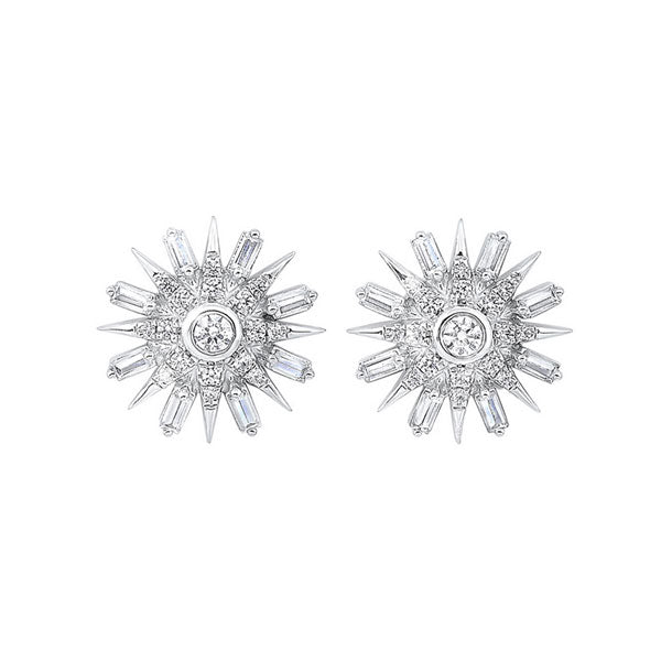 14Kt White Gold Diamond 5/8Ctw Earring