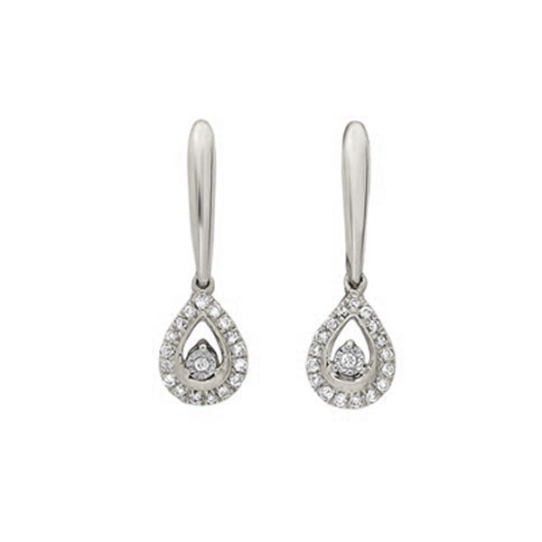 14Kt White Gold Diamond 1/10Ctw Earring