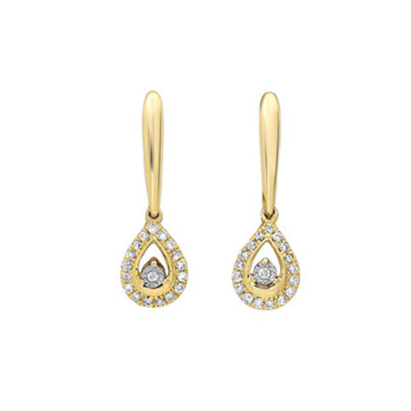 14Kt Yellow Gold Diamond 1/10Ctw Earring