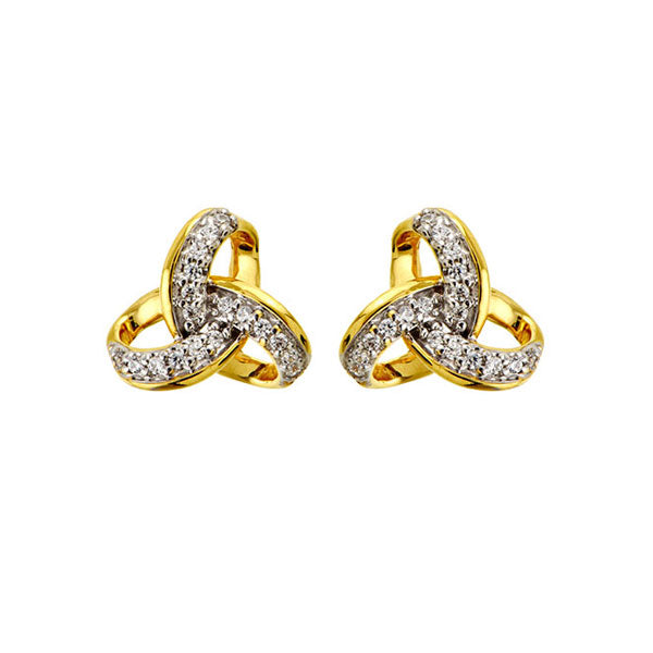 10Kt Yellow Gold Diamond 1/10Ctw Earring