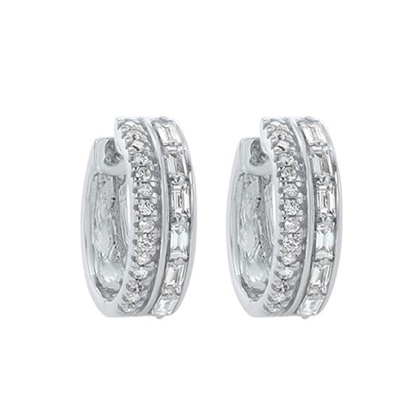 14Kt White Gold Diamond 3/8Ctw Earring