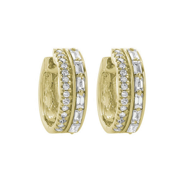 14Kt Yellow Gold Diamond 3/8Ctw Earring