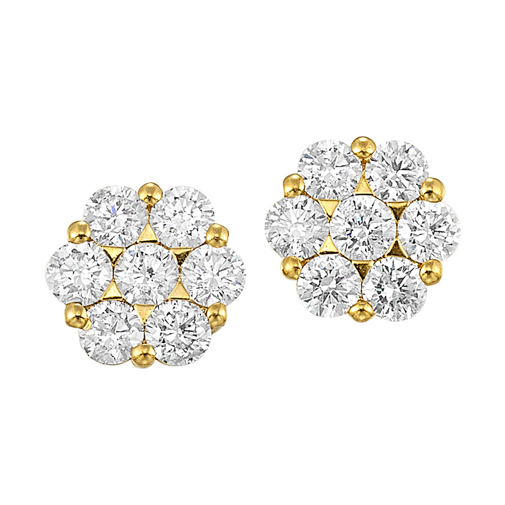 14Kt Yellow Gold Diamond 1/10Ctw Earring