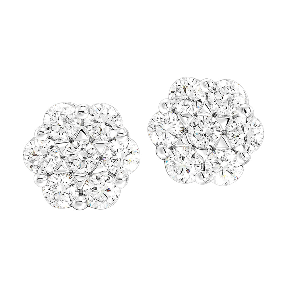 14Kt White Gold Diamond 1/7Ctw Earring