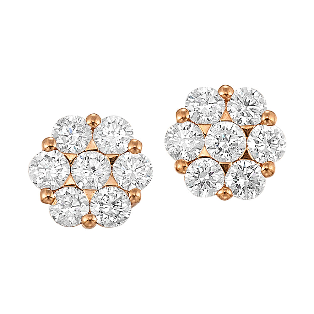 10Kt Rose Gold Diamond 1/2Ctw Earring