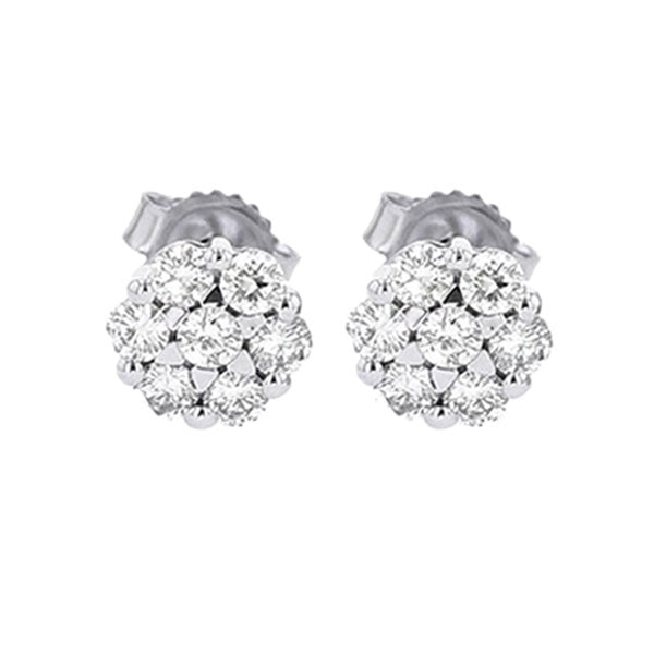 14Kt White Gold Diamond 3/4Ctw Earring