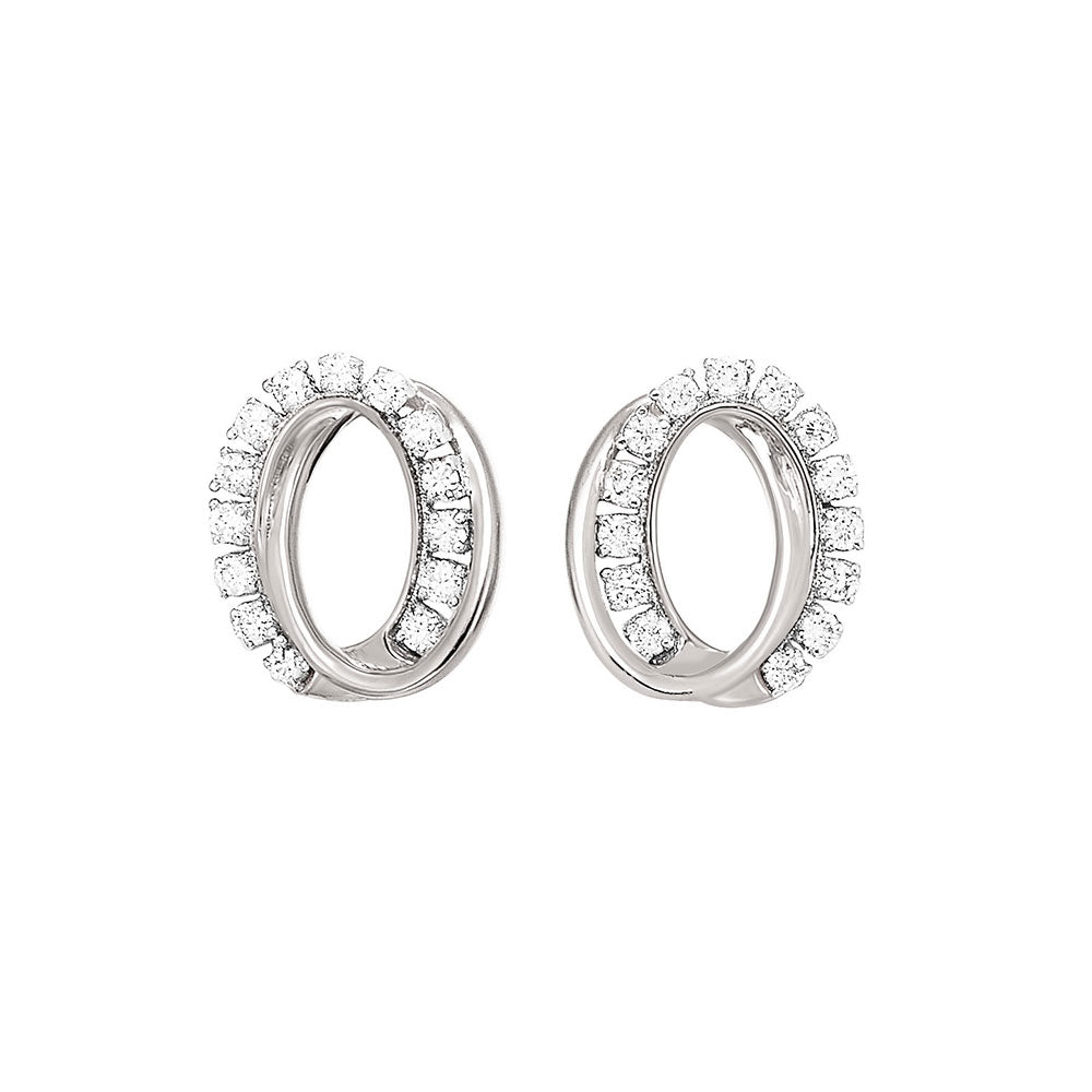 10Kt White Gold Diamond 1/8Ctw Earring