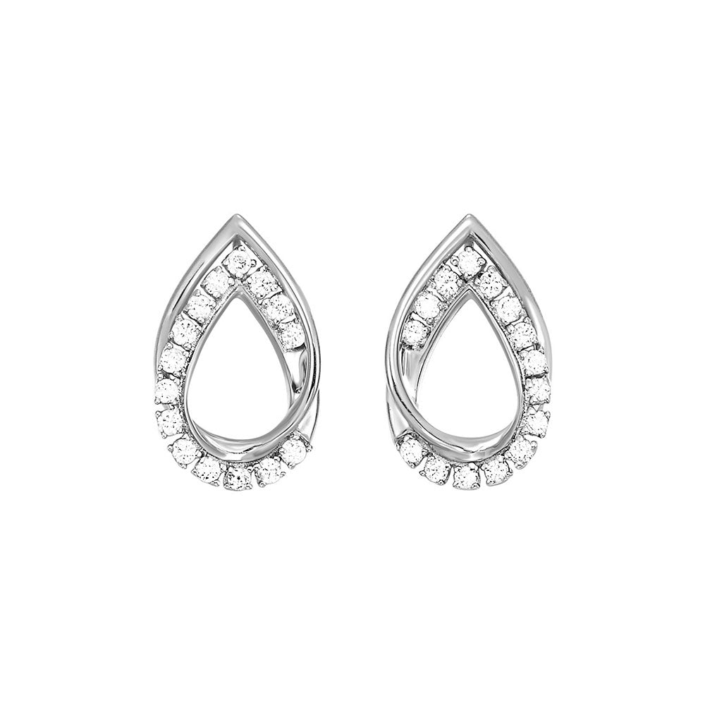 10Kt White Gold Diamond 1/6Ctw Earring