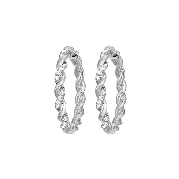 10Kt White Gold Diamond 1/4Ctw Earring