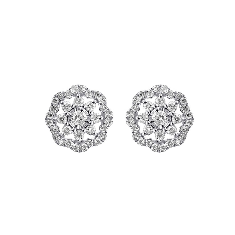 14Kt White Gold Diamond 1/3Ctw Earring