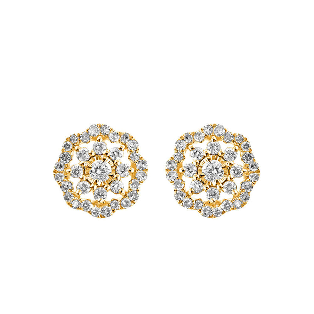 14Kt Yellow Gold Diamond 1/3Ctw Earring