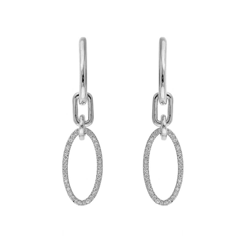 14Kt White Gold Diamond 1/5Ctw Earring